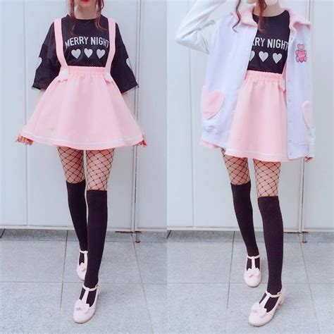 Cute Stretchy Kitty Skirt SAN51 | pastel goth, pink skater skirt ...