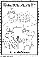 Humpty Dumpty Nursery Rhyme Coloring Pages By Little Hands Early Learning sketch template