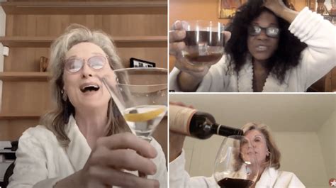 Meryl Streep And Her Squad Drinking & Singing In Bathrobes For A Zoom Birthday Bash Is Everything!