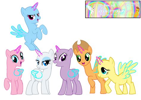 Mlp Mane Six Base By Xxxmlp Fimxxx-d6ayfh3 by silvereevee71 on DeviantArt