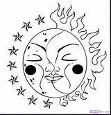 Sun And Moon Coloring Pages For Adults At GetColoringscom  Free sketch template
