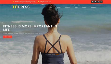 20 Best Free Fitness Website Templates With Fresh New Design 2018