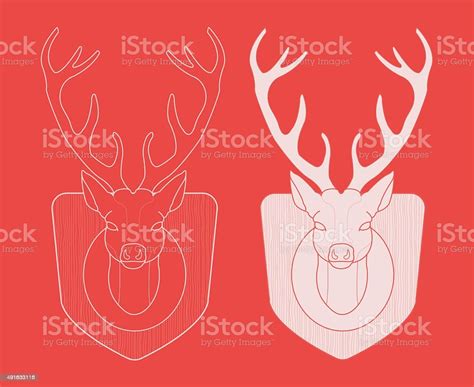 Hunting Trophy Taxidermy Dummy Deer Head Stock Illustration - Download ...