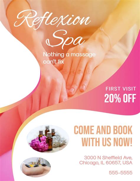 Elegant spa ad flyer template | Spa flyer, Spa advertising, Spa design