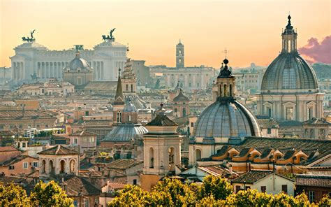 Majestic Rome Skyline HD Wallpaper