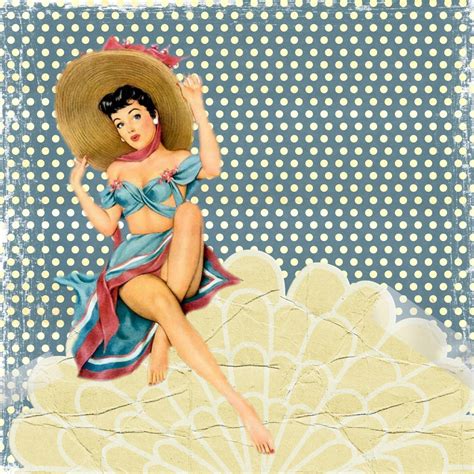 Retro Pin-up Lady Art Collage Free Stock Photo - Public Domain Pictures