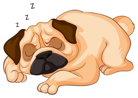 Petit chien dort sur fond blanc 300948 - Telecharger Vectoriel Gratuit, Clipart Graphique ...