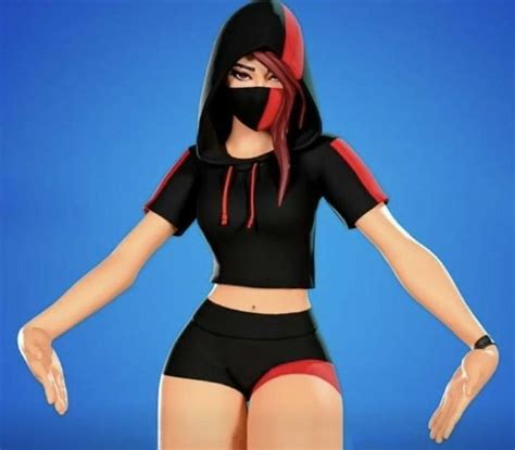 Ninja Girl Black Red Skin Fortinite | Gamer pics, Gamer girl hot ...