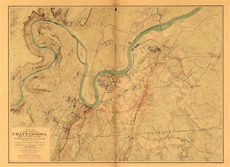 Map of the battlefields of Chattanooga, battle of Lookout Mountain | Library of Congress