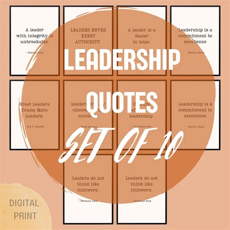 Leadership Quotes Set of 10 Digital Wall Art Leadership - Etsy