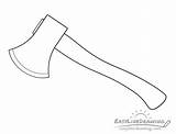 Axe Hatchet Drawing Ax Clipart Icon Chopping Transparent Clipartmag  sketch template