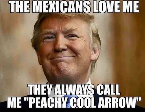 The Mexicans Love Me They Always Call Me Peachy Cool Arrow Funny Donald ...