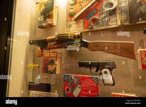 G-Men (Government Agents) and gangster related toy display, The Mob Museum, Las Vegas (City of ...