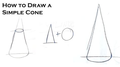 How to Draw a Basic Cone - YouTube