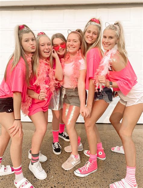 Pink out | Spirit week outfits, Football game outfit, Pink out