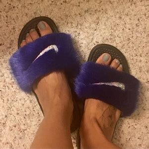 Fur Nike Slides | Etsy