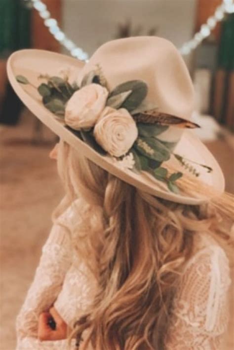 Wedding hat | Wedding hats, Cowgirl wedding, Western wedding