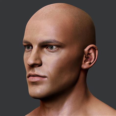 Realistic Male Head 3D Model $199 - .max .ma .ztl .obj .fbx - Free3D