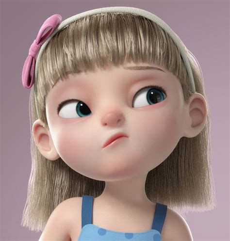 3D cartoon girl rigged - TurboSquid 1317956 | Girl cartoon, Cute cartoon girl, Cute cartoon