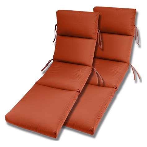 Comfort Classic Channeled Indoor/Outdoor Sunbrella Chaise Lounge Cushion - Set of 2 - Walmart.com