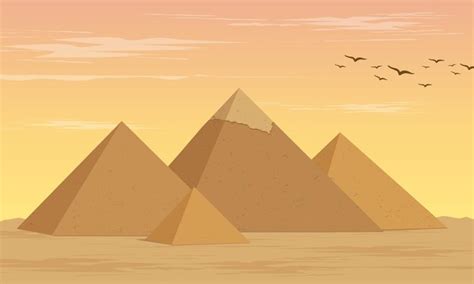 Premium Vector | Pyramids of giza