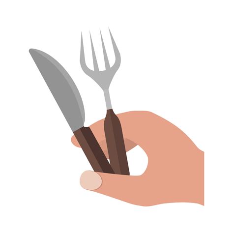 Holding Fork and Knife Flat Multicolor Icon 7728349 Vector Art at Vecteezy