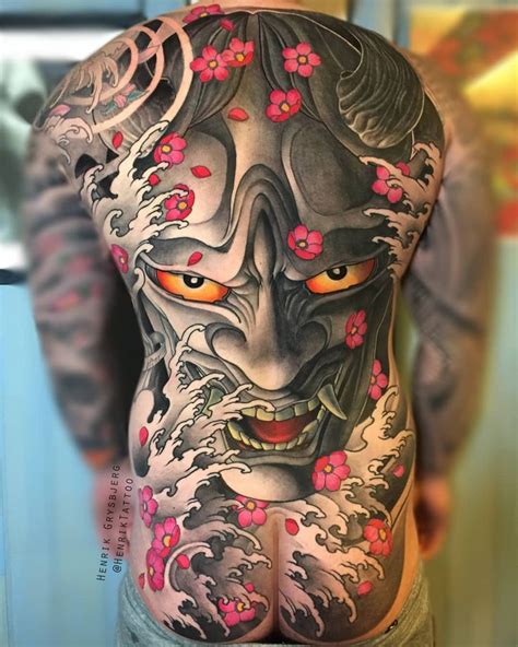 Back tattoo by Henrik Grysbjerg | Oni tattoo, Asian tattoos, Japanese back tattoo