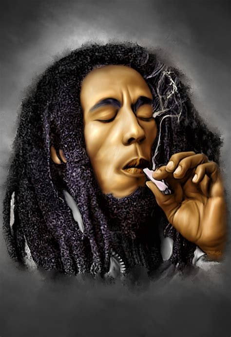 Bob Marley Smoking Digital Painting | Get Custom Art