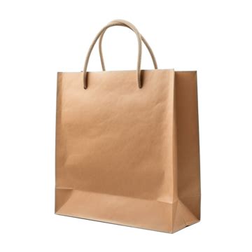 Brown Mulberry Paper Bag Isolated With Clipping Path For Mockup, Bag ...