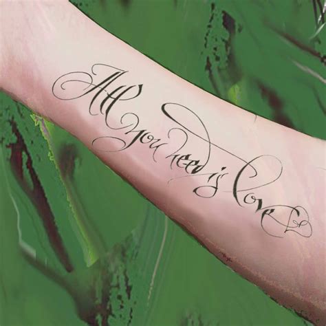 Tattoo "All you need is love" | Tattoos, Calligraphy, All you need is love