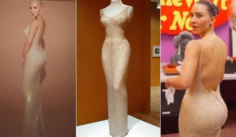 Kim Kardashian in Marilyn Monroe Dress - The Fashion Junction