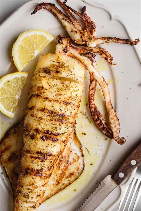 Grilled Squid (on grill pan or bbq) - Real Greek Recipes