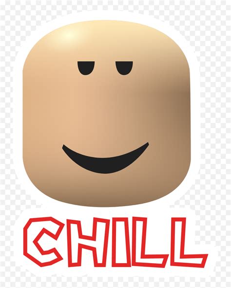 Roblox Chill Face Sticker - Roblox Chill Face Head Png,Roblox Head Transparent - free ...