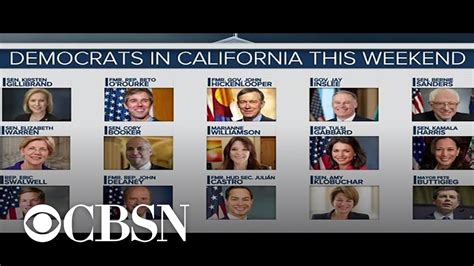 Presidential candidates flock to California for state Democratic convention - YouTube