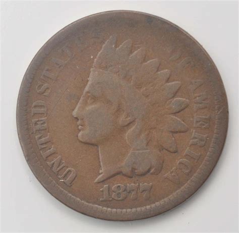 Lot Detail - 1877 INDIAN HEAD PENNY VG.