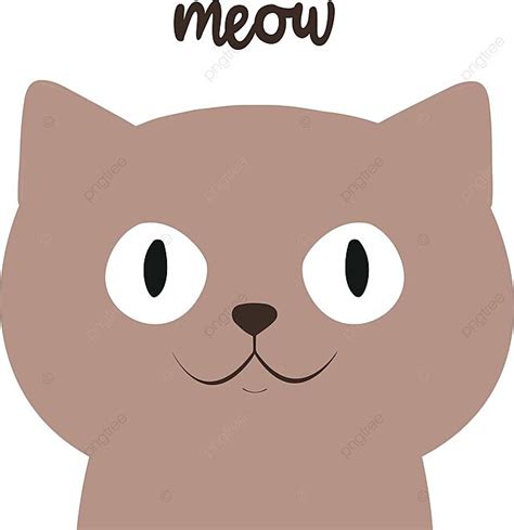 Cute Light Brown Cat For Designs Vector Clip Style Vector, Vector, Clip, Style PNG and Vector ...