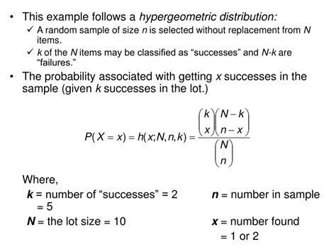 PPT - Hypergeometric Distribution PowerPoint Presentation, free download - ID:2886230