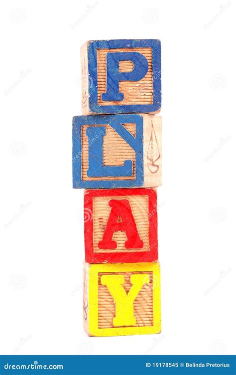 Wooden play blocks stock image. Image of words, capital - 19178545