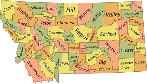 List of Montana Counties by Population and Size (+Map) - Discovering ...