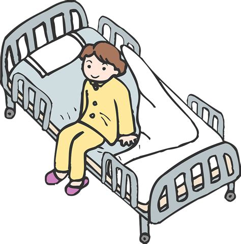 Patient is Sitting in a Hospital Bed clipart. Free download transparent ...