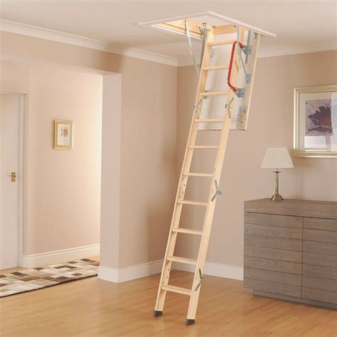 Keylite KYL02 Loft Ladder 550 x 1200mm Timber 3 Section Folding Fully Assembled | eBay