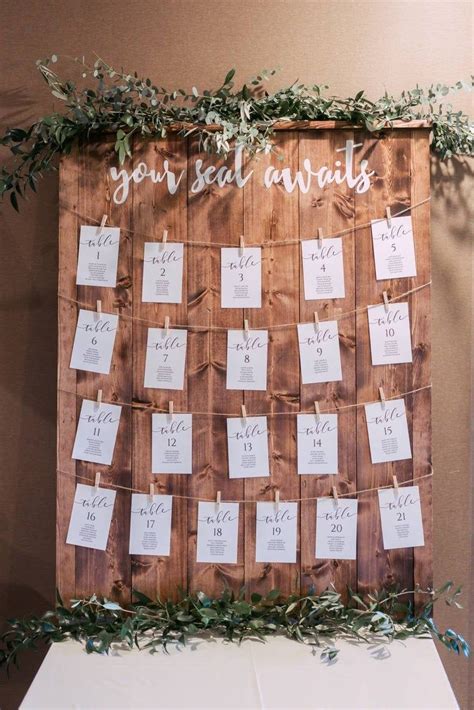 Ideas For Seating Charts At Wedding Reception