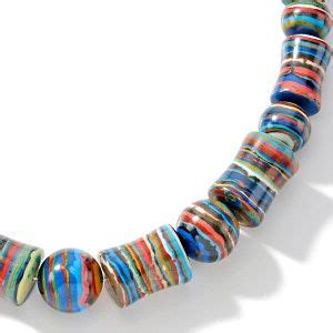 Jay King Rainbow Calsilica Bead Sterling Silver 18" Necklace at HSN.com ...