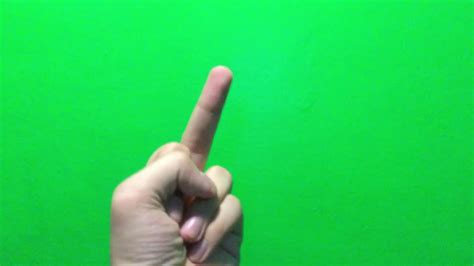 Homemade Green Screen: Middle Finger - YouTube