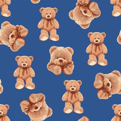 Premium Vector | SEAMLESS TEDDY BEAR PATTERN 118