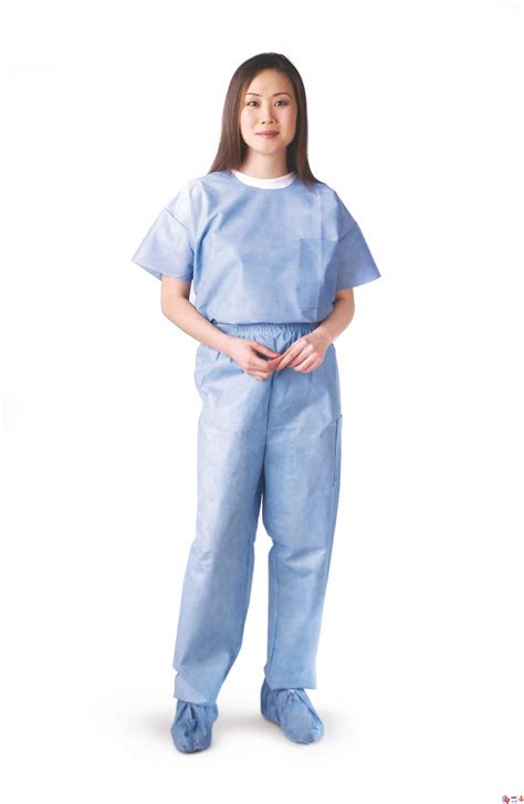 Disposable Scrub Pants with Elastic Waist Blue / Extra-Large