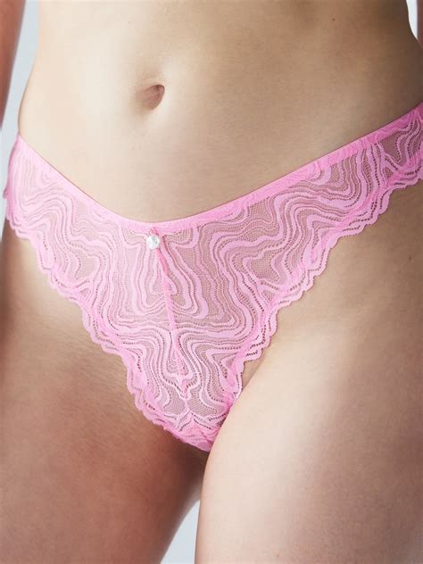 Ripple Effect Lace Brazilian Panty in Pink | SAVAGE X FENTY