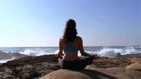 Yoga Meditation On Pristine Beach Stock Footage Video 834832 | Shutterstock