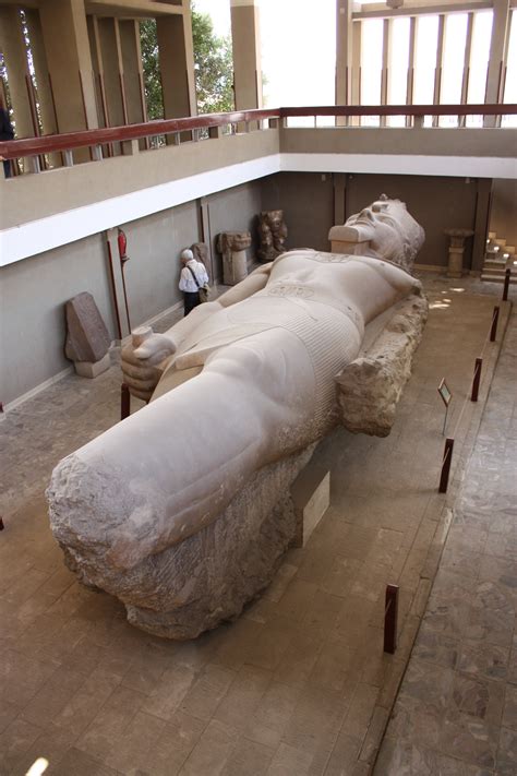 Ramses II colossal statue in the Memphis open air museum in Egypt ...