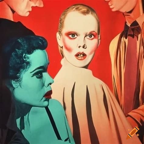 1950s horror movie poster: "so many people in the crowd" on Craiyon